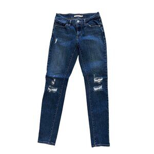 LEVIS 711 Distressed Skinny Jeans Size 26